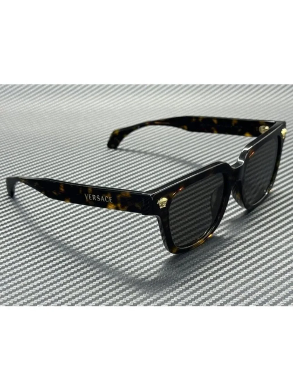 New Versace Men Havana Brown Sunglasses 52-19-140
